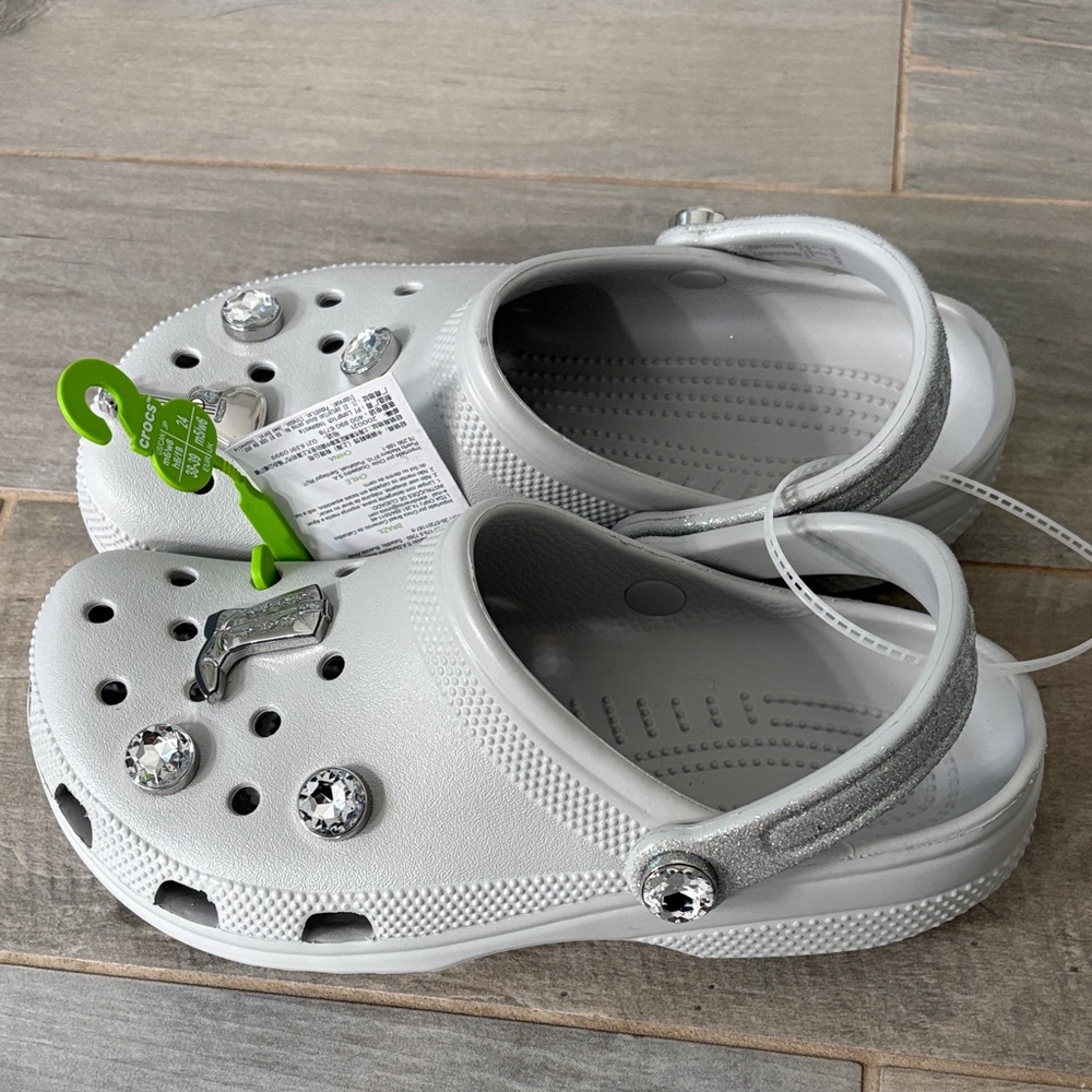 New! Crocs Classic Rhinestone Cowgirl Clog - Atmosphere